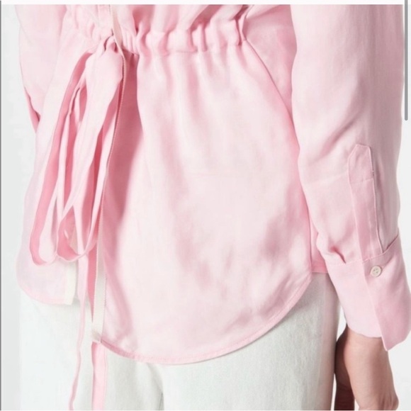 NWT Sandro Paris Britany Tie Open Back Pink Top - Picture 3 of 13